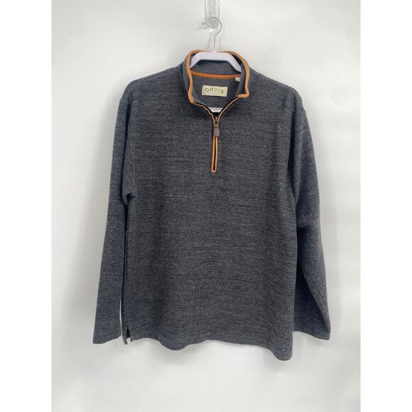 Orvis Gray 1/2 Zip Sweater Pullover Gray Men's Medium - Picture 1 of 8